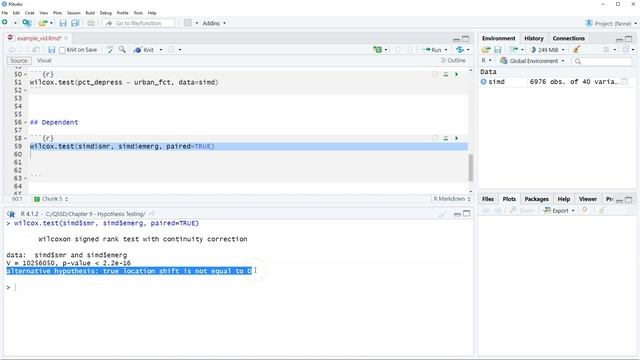 Chapter 9 Video 4 - Wilcoxon Signed Rank Tests in R смотреть онлайн