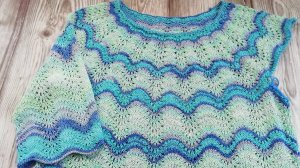 Платье из Ализе дива батик. Часть 3, вяжем рукава.