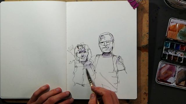 Sketch Expressive Portraits Using Ink and Wash - Simple Drawing Tutorial смотреть онлайн