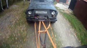 УАЗ на жесткой сцепке