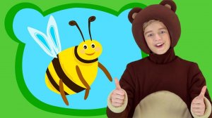 ТРИ МЕДВЕДЯ ПЧЕЛА -Three bears sons Развивающая песня мультик для детей малышей про мёд