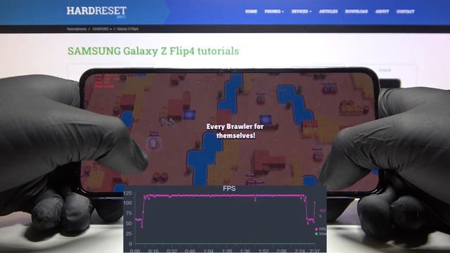 Samsung Galaxy Z FLIP4 - Brawl Stars | Gaming TEST + FPS Graph | INCREDIBLE 😱 Foldable 120Hz Screen
