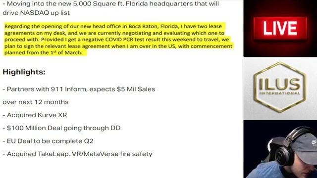 ILUS Shareholders Meeting LIVE ? Las Vegas January 28th 2022 смотреть онлайн