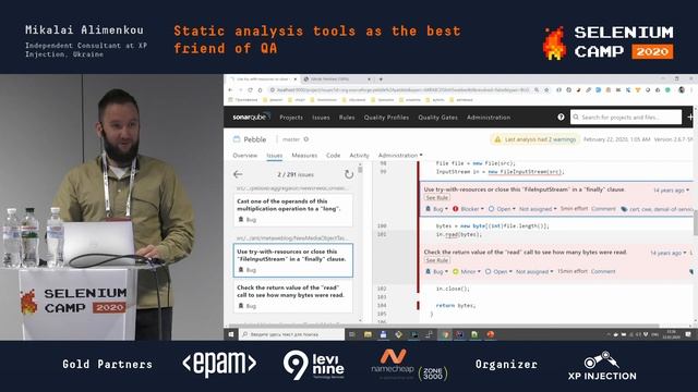 Static analysis tools as the best friend of QA (Mikalai Alimenkou, Ukraine) [RU] смотреть онлайн
