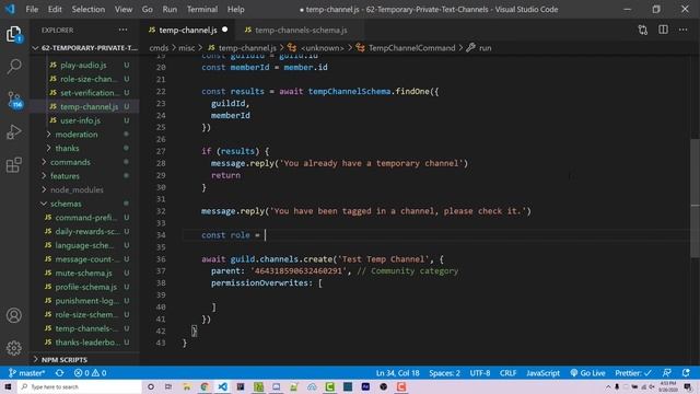 Discord JS - Temporary Text Channels (2020) [Episode #62] смотреть онлайн