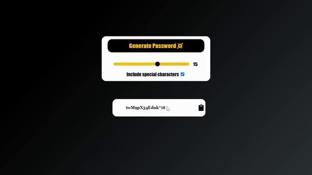 Password Generator demo смотреть онлайн