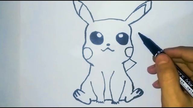 Learn to draw Pikachu | Учимся рисовать Пикачу | 피카츄 그리는 법을 배우다 смотреть онлайн