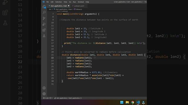 #15 Compute the distance between two points on Earth using Dart | Dart for beginner смотреть онлайн