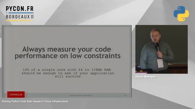PyConFR 2019 - Solving Python Cold Start Issues in Cloud Infrastructure - Denys Makogon смотреть онлайн