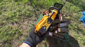 На что способна аккумуляторная цепная пила / электропила DeWALT 30 сантиметров