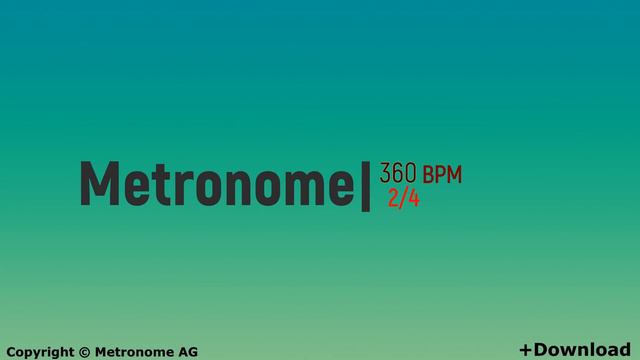 360 BPM Metronome 2/4 смотреть онлайн