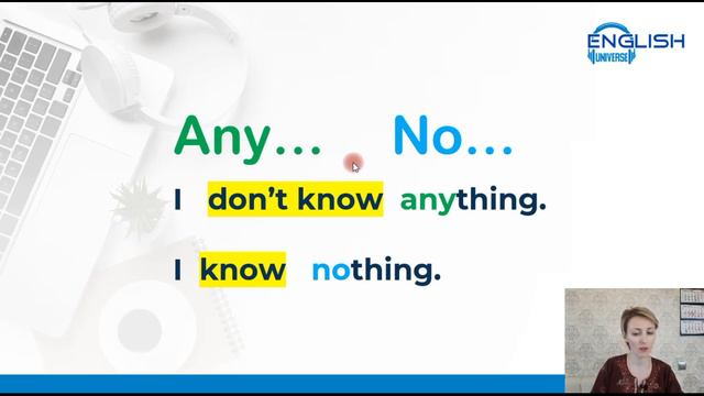 Some Any No (something, Anything, Nothing) In English