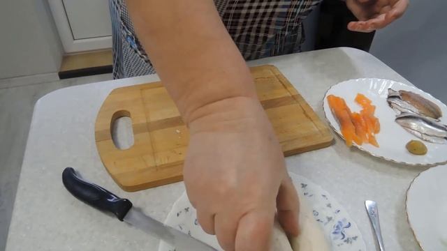 Закуски с рыбой. На хлебе для тостов. смотреть онлайн