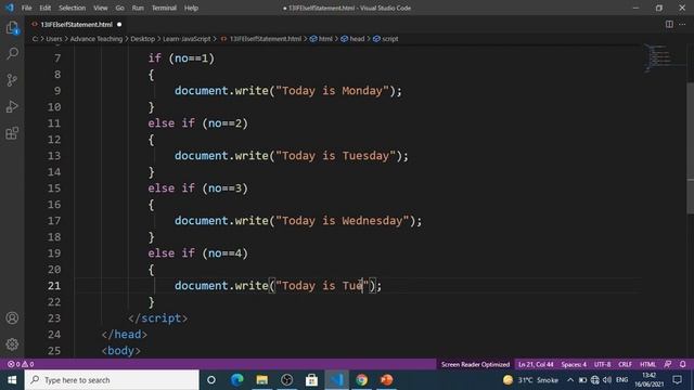 IF Else IF Statement in JavaScript in Urdu/Hindi смотреть онлайн