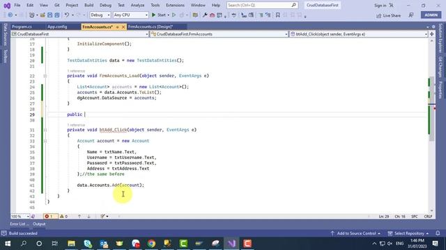 C# winforms SQL Server - CRUD (Insert, update, delete, retrieve, search) data using Entity Framewor смотреть онлайн
