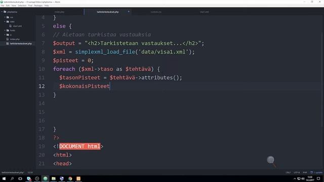 PHP-XML Osa 5: XML-tiedoston lukeminen смотреть онлайн
