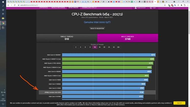Инженерный аналог I7-8700 , I5-10500 - QTJ2 . Тесты.
