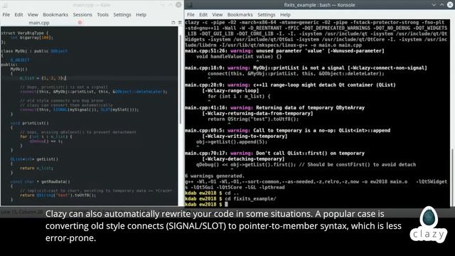 Clazy - An open source Clang plugin allowing it to understand Qt semantics смотреть онлайн