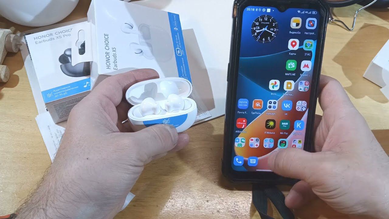 Распаковка Honor Choice EarBuds X5 White (LCTWS005) - (1550р!!) Программа управления на смартфоне!