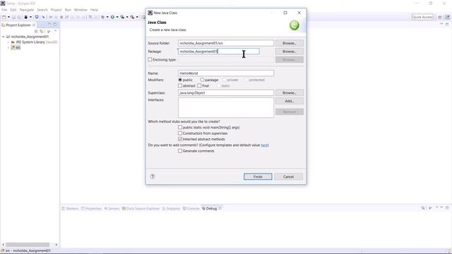 Using Eclipse to Create the Hello World Program, then preparing for submission as an assignment смотреть онлайн