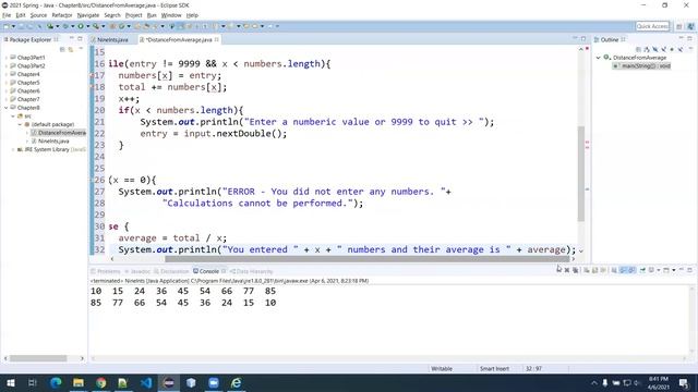 Java Programming 1 - Chapter 8 Exercises (1, 2, & 6) - Spring 2021 смотреть онлайн