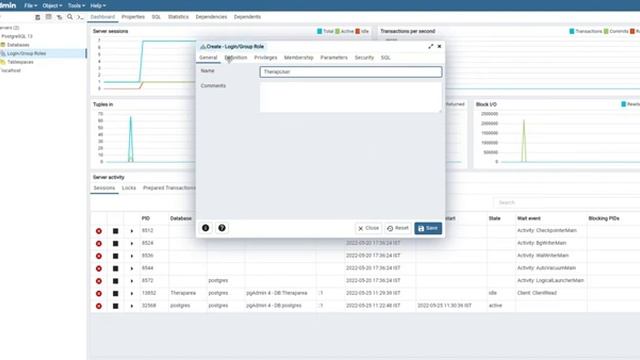 How to create a User and grant privileges in PgAdmin 4 v6.8 смотреть онлайн