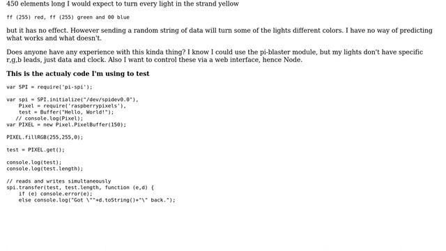Raspberry Pi: controlling rgb led strip via spi and node js смотреть онлайн