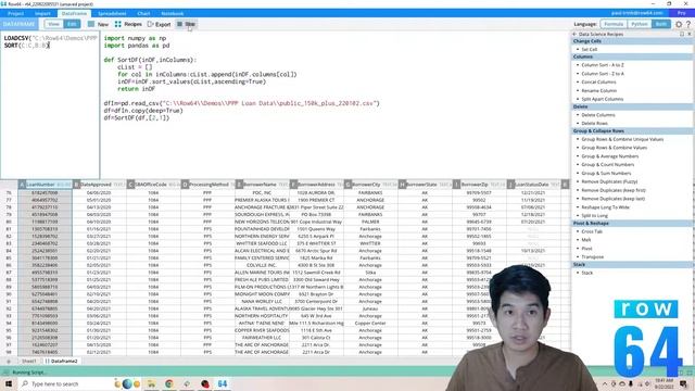 How to sort and deduplicate/dedupe columns inside of a dataframe using Pandas and Row64 смотреть онлайн