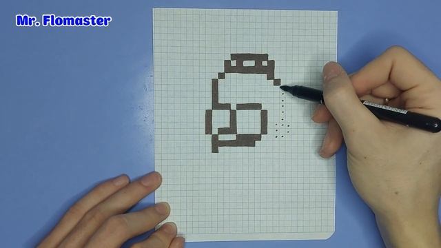 Как Рисовать Гомера Симпсона ? - Рисунки по клеточкам / How to Draw Homer Simpson ? - Pixel art смотреть онлайн