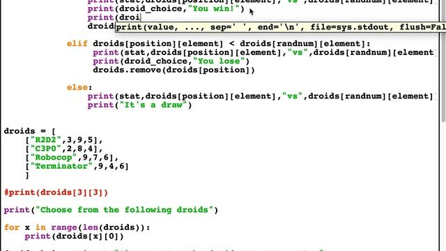 Battle Droids Top Trumps Python 5: Removing loser смотреть онлайн
