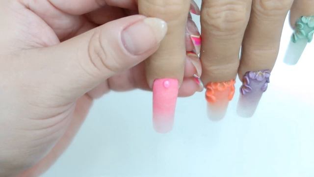 xLong bright Spring color acrylic nail | How to do 3d rose | Nail tutorial for beginner смотреть онлайн