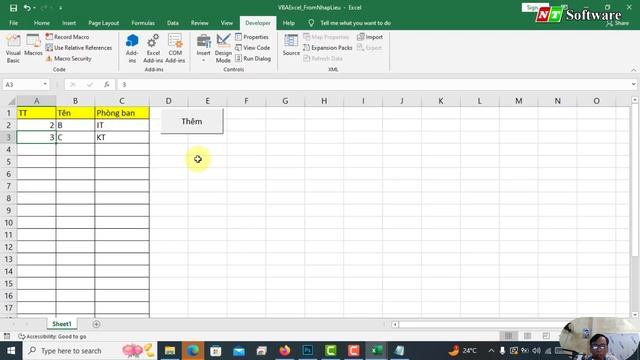 Tạo form nhập liệu với VBA Excel | Phần 3 | NT Software смотреть онлайн
