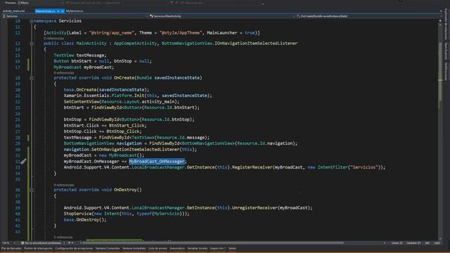 Xamarin Android C# BroadcastReceiver Servicio en español смотреть онлайн