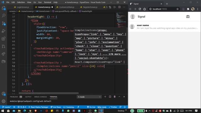 part 3 : SignalClone Using React Native && Firebase смотреть онлайн