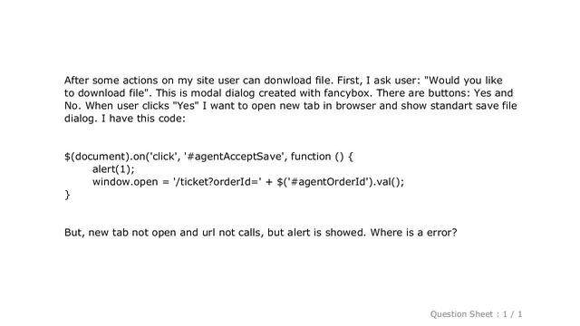 jQuery : Download file, open new tab in browser смотреть онлайн
