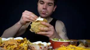 ASMR MUKBANG CHIPOTLE GIANT BURRITO ANIMAL STYLE IN-N-OUT BURGER & FRIES | WITH CHEESE | Magic Mike