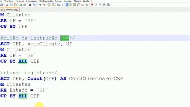 SQL Server Utilizando a cláusula HAVING смотреть онлайн