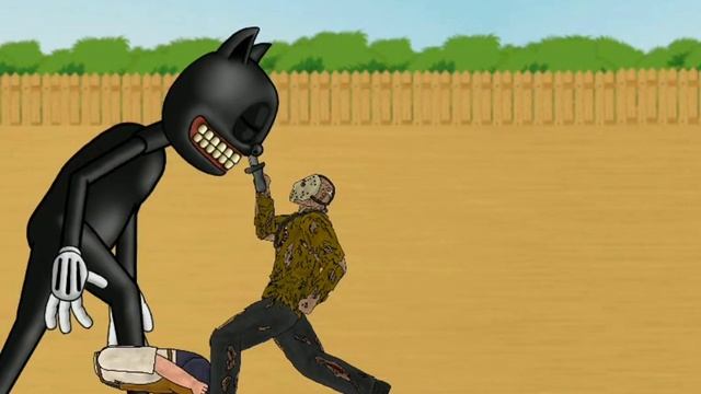 Cartoon Cat EXE VS Freddy Kruger Leatherface Jason Voorhees Scp 096 Scorpion Huggy Wuggy Dc2