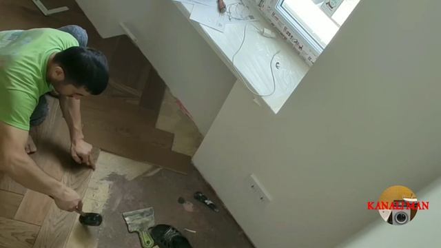 Укладка паркета елочкой, процесс работа смотреть онлайн