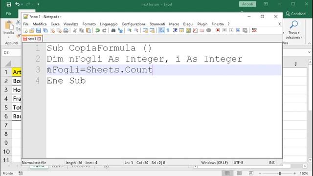 Come INSERIRE una FORMULA con VBA EXCEL in una CELLA dei FOGLI di LAVORO - Tutorial Excel italiano смотреть онлайн