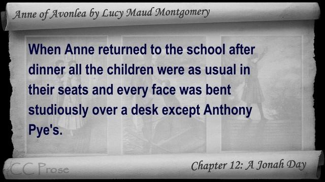 Chapter 12 - Anne Of Avonlea By Lucy Maud Montgomery - A Jonah Day