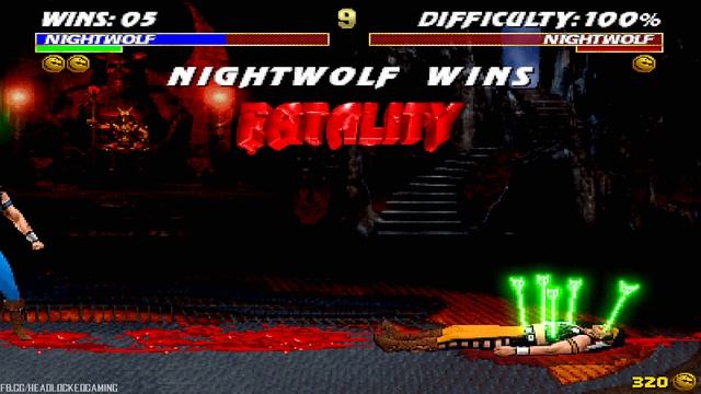 Nightwolf battles in the Mortal kombat Tournament 100% Difficulty (PC Mugen) смотреть онлайн