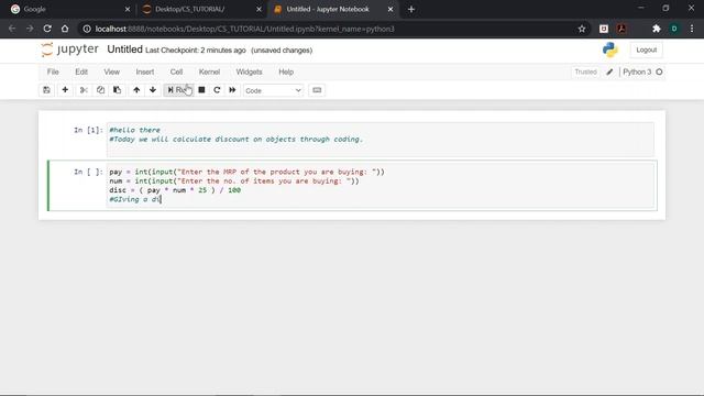 Question 3 :- Calculating discount on items and displaying final price in Python смотреть онлайн