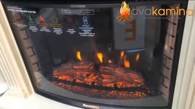 Очаг InterFlame Panoramic 33 в портале Афина. Купить электрокамин в интернет-магазине DvaKamina.ru. смотреть онлайн