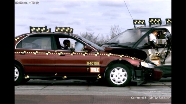 1997 Honda Accord Vs. 1996 Toyota Previa NHTSA Oblique Overlap Crash Test смотреть онлайн