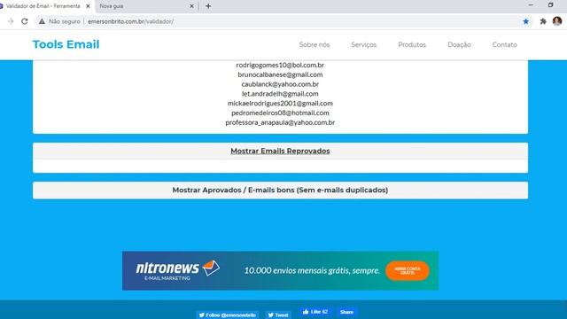 VALIDADOR DE EMAIL GRATUITO ILIMITADO смотреть онлайн