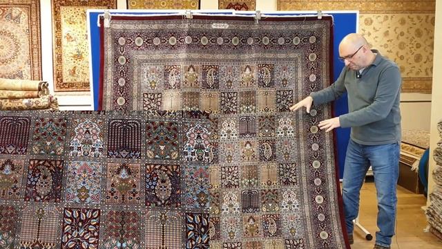 Home Decor Ideas: GARDEN DESIGN Rugs - 4 Examples of Tile Pattern Persian Carpets feat. 900kpsi Qum смотреть онлайн