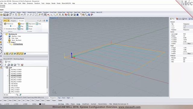 RhinoCAM MILL 2016 Xpress Overview смотреть онлайн