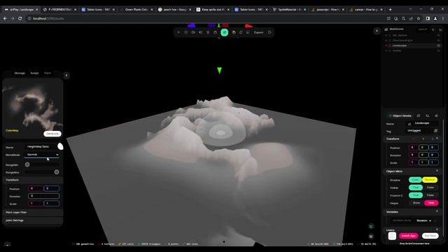 #Devlog Game Engine with ThreeJS & RapierJS Part 04 - LandscapeEditor Paint Panel смотреть онлайн