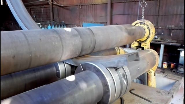 Вальцовка швеллера 18П по радиусу полками наружу в кольцо диаметром 1400 мм. смотреть онлайн